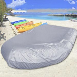 Waterproof Dust-Proof And UV-Proof Inflatable Rubber Boat Protective Cover Kayak Cover  Size: 380x94x46cm(Grey)