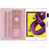 Glitter Poeder Stitching Hot-dressed Changing PU Lederen Case met Houder & Card Slots & Slaap / Weks-Up Functie voor iPad Mini 5/4/3/2/1 (Pink)