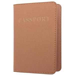 2 PCS MS101 Frosted PU Multi-Card Passport Holder Travel Abroad Passport Card Holder  Color: Dirty Yellow