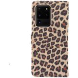 For Galaxy S20 Ultra Leopard Pattern Horizontal Flip Leather Case with Holder & Card Slots(Yellow)