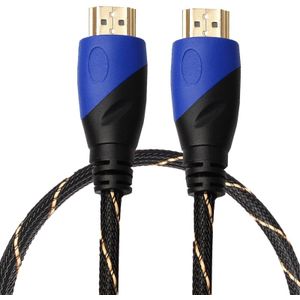 0.5m HDMI 1.4 Version 1080P Woven Net Line Blue Black Head HDMI Male to HDMI Male Audio Video Connector Adapter Cable
