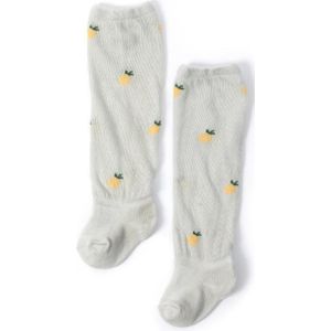 6 Pairs Baby Stockings Anti-Mosquito Thin Cotton Baby Socks  Toyan Socks: S 0-1 Years Old(Gray Pineapple)