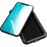 LOVE MEI Metal Shockproof Waterproof Dustproof Protective Case For iPhone 12 Pro Max(Black)
