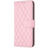 Diamond Lattice Wallet Leather Flip Phone Case For iPhone X / XR(Pink)