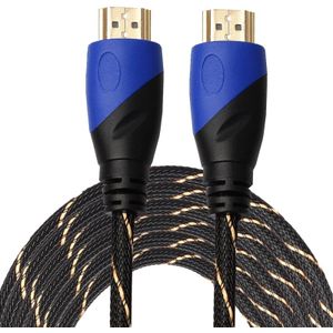 10m HDMI 1.4 Version 1080P Woven Net Line Blue Black Head HDMI Male to HDMI Male Audio Video Connector Adapter Cable