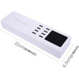 8 USB-poorten 8A reislader met LCD-scherm  USA stekker  Voor iPhone  iPad  Samsung  HTC  Sony  Nokia  LG nl andere Smartphones