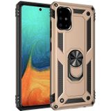 For  Galaxy A71 Shockproof TPU + PC Protective Case with 360 Degree Rotating Holder(Gold)