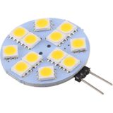 G4 12 LEDs SMD 5050 144LM 2800-3200K Stepless Dimming Energy Saving Light Pin Base Lamp Bulb  DC 12V(Warm White)