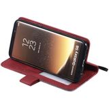 For Samsung Galaxy S8 Skin Feel Splicing Horizontal Flip Leather Case with Holder & Card Slots & Wallet & Photo Frame(Red)