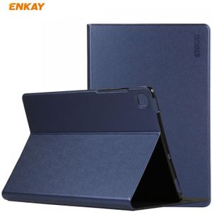 For Samsung Galaxy Tab S6 Lite P610 / P615 ENKAY ENK-8005 Horizontal Flip PU Leather + TPU Smart Case with Holder(Dark Blue)