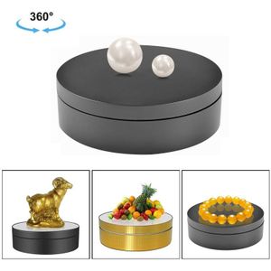 12cm 360 Degree Rotating Turntable Matte Electric Display Stand Video Shooting Props Turntable  Load: 3kg (Black)