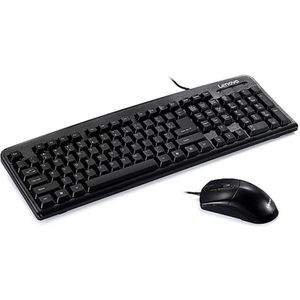 Lenovo KM4800 Simple Wired Keyboard Mouse Set  Matte Version (Black)