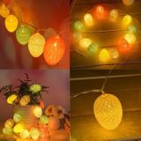 3.5m 110V 20 LEDs Cotton Thread Colour Egg Lamp String Easter Holiday Party Household Decorative Light (Colorful Light)