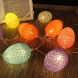 3.5m 110V 20 LEDs Cotton Thread Colour Egg Lamp String Easter Holiday Party Household Decorative Light (Colorful Light)