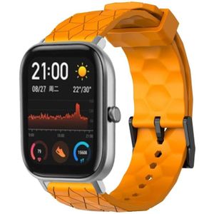 Voor Amazfit GTS 20 mm voetbalpatroon effen kleur siliconen horlogeband