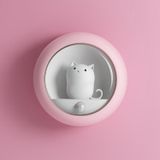 DZ-K610 Human Body Induction Night Light Cute Pet Bedroom Atmosphere Light USB Cabinet Wall Lamp(Pink)