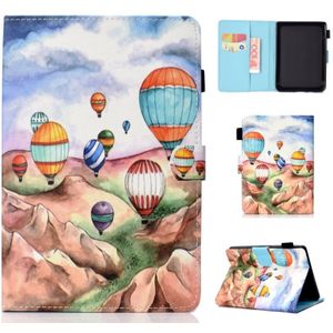 For Kindle Paperwhite 4 (2018) Painted Horizontal Flat Leather Case with Sleep Function & Card Slot & Buckle Anti-skid Strip & Bracket & Wallet(Balloon)