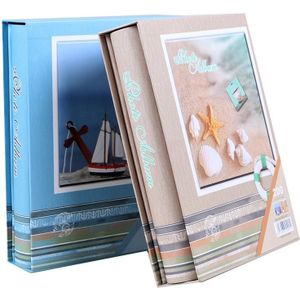 2 PCS 6 Inch 4R 200 Sheets Photo Album Interstitial Album Baby Growth Photo Album(MX2-401 Two-color Mix)