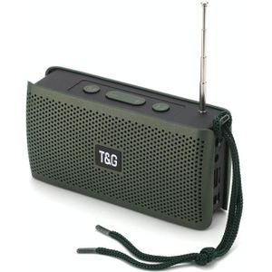 T&G TG282 Portable Bluetooth Speakers with Flashlight  Support TF Card / FM / 3.5mm AUX / U Disk / Hands-free Call(Green)