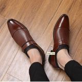 Autumn And Winter Business Dress Large Size Men's Shoes  Size:42(Brown)