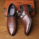 Autumn And Winter Business Dress Large Size Men's Shoes  Size:42(Brown)