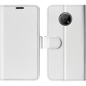 Voor Nokia G300 R64 Texture Single Horizontal Flip Phone Case (White)