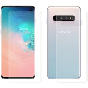 ENKAY Hat-Prince 0.1mm 3D Full Screen Protector Explosion-proof Hydrogel Film Front + Back for Galaxy S10 TPU+TPE+PET Material (Transparent)