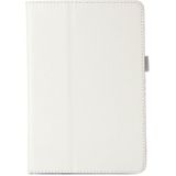 Litchi Texture Horizontal Flip PU Leather Protective Case with Holder for iPad Mini 2019 (White)