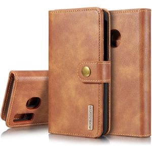 DG.MING Crazy Horse Texture Flip Detachable Magnetic Leather Case with Holder & Card Slots & Wallet for Galaxy A40(Brown)