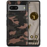 Voor Google Pixel 7 Camouflage lederen telefoonhoes