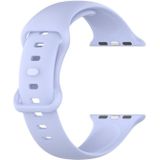 Silicone Replacement Watchbands  Size: Large Size For Apple Watch Series 7 & 6 & SE & 5 & 4 40mm  / 3 & 2 & 1 38mm(Violet)