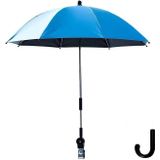 Stroller Universal Stroller Umbrella Sliding Baby Artifact Vinyl Anti-UV Universal Clip Sun And Rain Dual-use Umbrella(Blue)