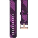 20mm Stripe Weave Nylon Wrist Strap Watch Band for Garmin Venu  Vivomove 3  Vivoactive 3  Forerunner 245 / 645 (Purple)