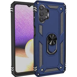 For Samsung Galaxy A32 5G Shockproof TPU + PC Protective Case with 360 Degree Rotating Holder(Blue)