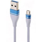 Nylon Weave Style USB to Micro USB Data Sync Charging Cable  Cable Length: 1m  For Galaxy  Huawei  Xiaomi  LG  HTC and Other Smart Phones (White)