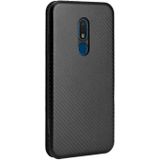 For Nokia C3 Carbon Fiber Texture Magnetic Horizontal Flip TPU + PC + PU Leather Case with Card Slot(Black)