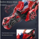 Alloy Katapult 2 in 1 Launcher Motorcycle Model Cool Children Toy (Red)