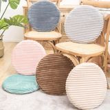 Flannel Round Cushion Dust Cover  Size: 40x40cm(Leather Pink)