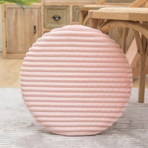 Flannel Round Cushion Dust Cover  Size: 40x40cm(Leather Pink)