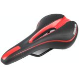 Mountain Bike Saddle Road Bike Folding Car Seat Cushion Cycling Equipment  Colour: Black Red(No Standard)