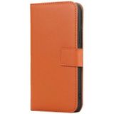 Effen textuur koeienhuid lederen horizontale flip case met magnetische sluiting & houder & kaart slots & portemonnee voor iPhone 12 Pro Max (oranje)