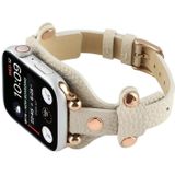 Armband echte lederen horlogeband voor Apple Watch Series 7 45 mm / 6 & SE & 5 & 4 44mm / 3 & 2 & 1 42 mm