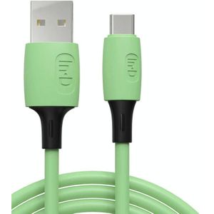 ENKAY Hat-Prince ENK-CB1102 3A USB to USB-C / Type-C Silicone Data Sync Fast Charging Cable  Cable Length: 1.8m(Green)