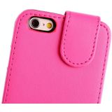 Simple Design Vertical Flip Leather Case for iPhone 6(Magenta)