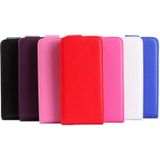 Simple Design Vertical Flip Leather Case for iPhone 6(Magenta)