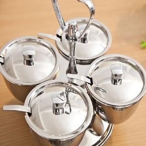 Stainless Steel Roterende Kruiden pot set  specificatie: vier-delige set