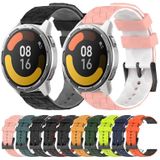 For Xiaomi MI Watch Color 2 22mm Football Pattern Two-Color Silicone Watch Band(Orange+Black)