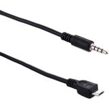3.5mm Male to Micro USB Male Audio AUX Cable  Length: about 40cm(Black)