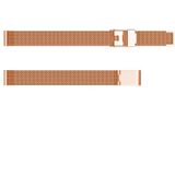 For Fitbit Inspire / Inspire HR / Ace 2 Double Insurance Buckle Milanese Replacement Strap Watchband(Rose Gold)