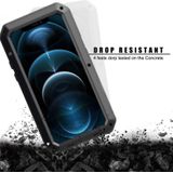 Shockproof Waterproof Silicone + Zinc Alloy Protective Case For iPhone 12 / 12 Pro(Black)
